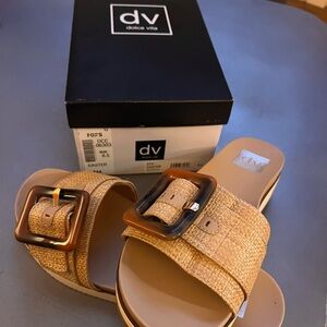 DV by Dolce Vita straw Sandals with Buckle like new